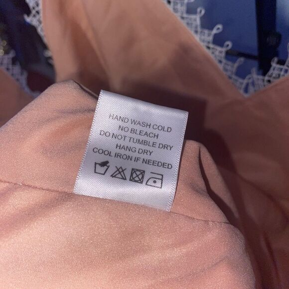 X by NBD Paris Dress in Blush with white trim EUC - Picture 10 of 11